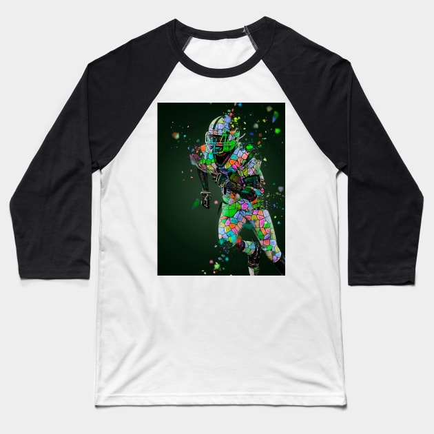 Live life in colour - American football player Baseball T-Shirt by Montanescu
